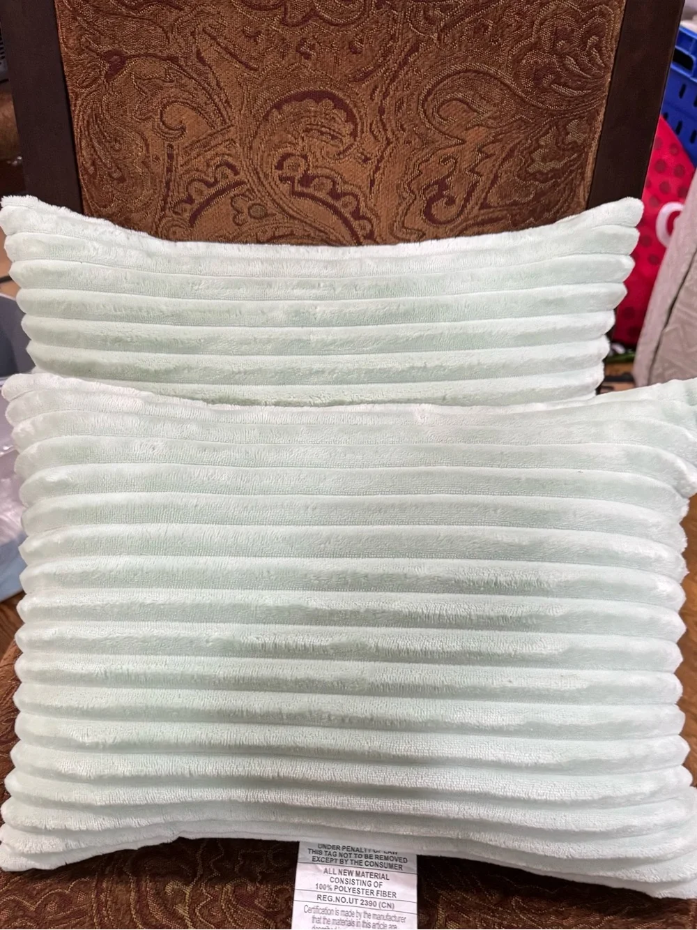 2 Room Essentials Mint Oblong Decorative Pillow 14x20